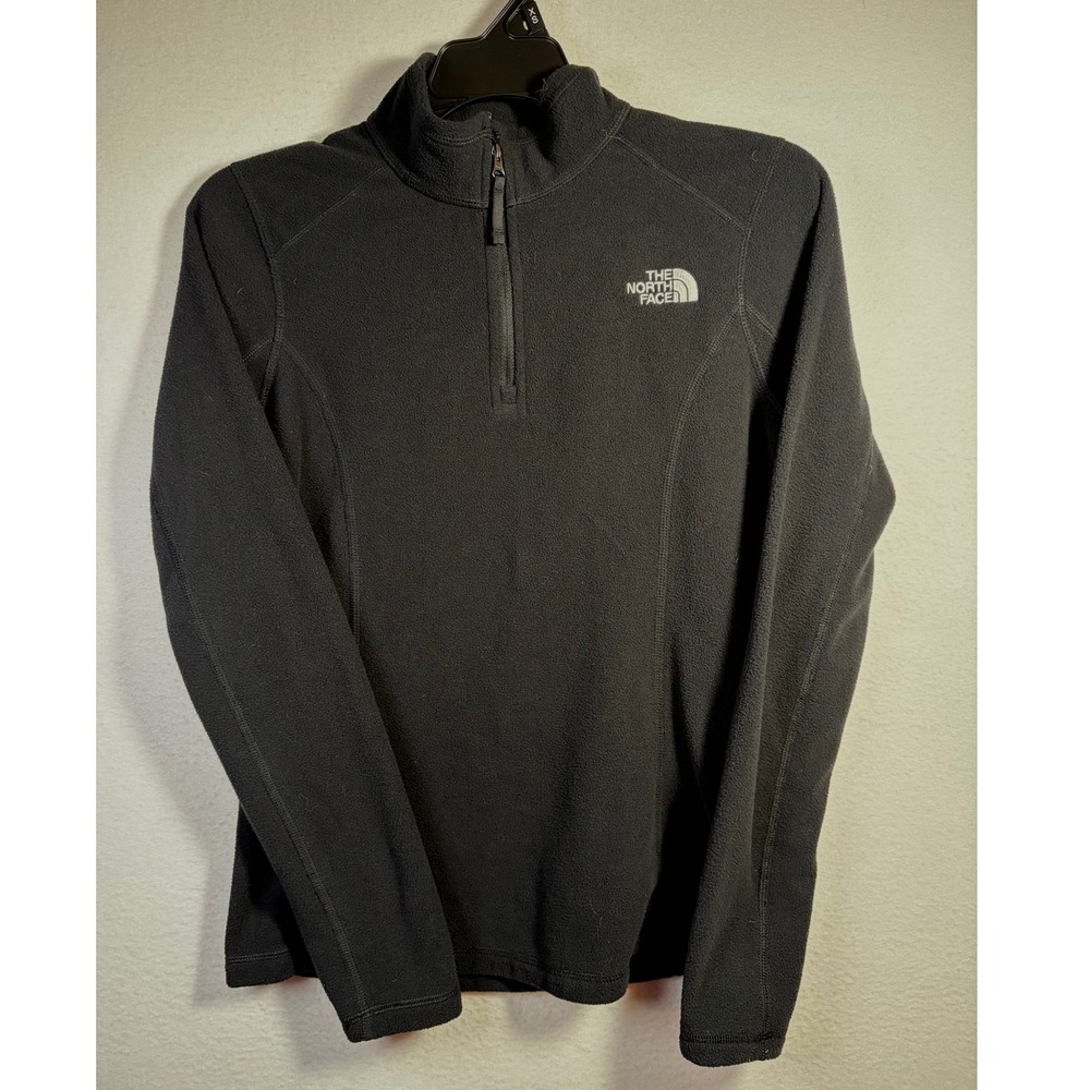 The North Face Fleece Pullover Womens XS Black EUC 1/4 Zip TKA 100 Jacket